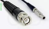 Coaxial Cable, BNC to L00 (Lemo 00 compatible), RG174, 1 foot, 50 ohm