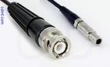 Coaxial Cable, BNC to L00 (Lemo 00 compatible), RG174 low noise, 1 foot, 50 ohm