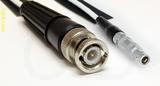 Coaxial Cable, BNC to L00 (Lemo 00 compatible), RG188 low noise, 1 foot, 50 ohm