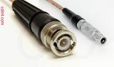 Coaxial Cable, BNC to L00 (Lemo 00 compatible), RG316, 1 foot, 50 ohm