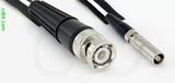 Coaxial Cable, BNC to L00 (Lemo 00 compatible) female, RG196 low noise, 1 foot, 50 ohm