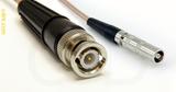 Coaxial Cable, BNC to L00 (Lemo 00 compatible) female, RG316, 1 foot, 50 ohm