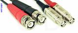 Coaxial Cable, BNC to L1 (Lemo 1 compatible), RG174 dual, 1 foot, 50 ohm