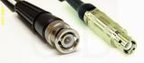 Coaxial Cable, BNC to L1 (Lemo 1 compatible), RG188, 1 foot, 50 ohm