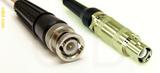 Coaxial Cable, BNC to L1 (Lemo 1 compatible), RG316 double shielded, 1 foot, 50 ohm