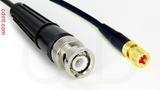 Coaxial Cable, BNC to 10-32 (Microdot compatible), RG174, 1 foot, 50 ohm