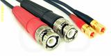 Coaxial Cable, BNC to 10-32 (Microdot compatible), RG174 dual, 24 foot, 50 ohm