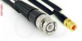 Coaxial Cable, BNC to 10-32 (Microdot compatible), RG196 low noise, 1 foot, 50 ohm