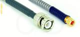 Coaxial Cable, BNC to 10-32 (Microdot compatible), RG316 armored, 1 foot, 50 ohm