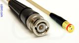 Coaxial Cable, BNC to 1/4-32 (S-93 compatible) female, RG316 double shielded, 1 foot, 50 ohm
