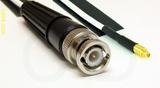 Coaxial Cable, BNC to MMCX plug (male contact), RG188, 1 foot, 50 ohm