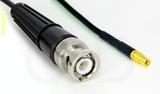 Coaxial Cable, BNC to MMCX jack (female contact), RG174, 1 foot, 50 ohm