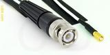 Coaxial Cable, BNC to 5-44 (mini-Microdot compatible), RG196 low noise, 1 foot, 50 ohm