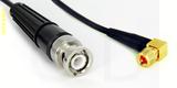 Coaxial Cable, BNC to 10-32 (Microdot compatible) 90 degree (right angle), RG174, 20 foot, 50 ohm