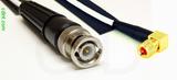 Coaxial Cable, BNC to 10-32 (Microdot compatible) 90 degree (right angle), RG188, 1 foot, 50 ohm