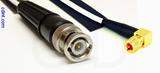 Coaxial Cable, BNC to 10-32 (Microdot compatible) 90 degree (right angle), RG188 low noise, 10 foot, 50 ohm