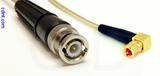 Coaxial Cable, BNC to 10-32 (Microdot compatible) 90 degree (right angle), RG316, 1 foot, 50 ohm