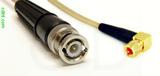 Coaxial Cable, BNC to 10-32 (Microdot compatible) 90 degree (right angle), RG316 double shielded, 1 foot, 50 ohm