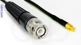 Coaxial Cable, BNC to MCX plug (male contact), RG174 low loss, 16 foot, 50 ohm