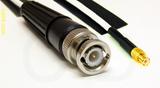 Coaxial Cable, BNC to MCX plug (male contact), RG188 low noise, 1 foot, 50 ohm