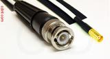 Coaxial Cable, BNC to MCX jack (female contact), RG188, 1 foot, 50 ohm