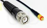 Coaxial Cable, BNC to 10-32 (Microdot compatible) female, RG174, 1 foot, 50 ohm