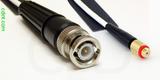 Coaxial Cable, BNC to 10-32 (Microdot compatible) female, RG188 low noise, 1 foot, 50 ohm