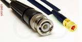 Coaxial Cable, BNC to 10-32 hex (Microdot compatible), RG188, 1 foot, 50 ohm