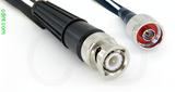 Coaxial Cable, BNC to N, RG196 low noise, 1 foot, 50 ohm