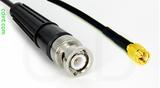 Coaxial Cable, BNC to SSMA, RG174 low noise, 1 foot, 50 ohm