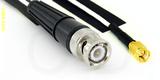 Coaxial Cable, BNC to SSMA, RG196 low noise, 1 foot, 50 ohm