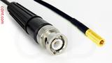 Coaxial Cable, BNC to SSMB, RG174, 1 foot, 50 ohm