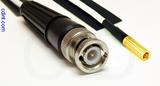 Coaxial Cable, BNC to SSMB, RG188, 1 foot, 50 ohm