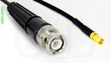 Coaxial Cable, BNC to SSMC, RG174, 1 foot, 50 ohm