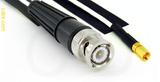 Coaxial Cable, BNC to SSMC, RG196 low noise, 1 foot, 50 ohm