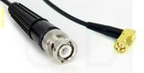 Coaxial Cable, BNC to SMA 90 degree (right angle), RG174, 1 foot, 50 ohm