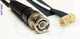 Coaxial Cable, BNC to SMA 90 degree (right angle), RG188 low noise, 3 foot, 50 ohm