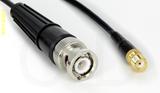 Coaxial Cable, BNC to SMA female, RG174, 1 foot, 50 ohm