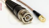 Coaxial Cable, BNC to SMA female reverse polarity, RG316 double shielded, 10 foot, 50 ohm