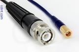 Coaxial Cable, BNC to SMB plug (female contact), RG174 flexible (TPR jacket), 1 foot, 50 ohm