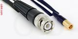 Coaxial Cable, BNC to SMB plug (female contact), RG196 low noise, 1 foot, 50 ohm