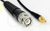 Coaxial Cable, BNC to SMB jack (male contact), RG174 low loss, 3 foot, 50 ohm