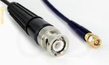 Coaxial Cable, BNC to SMC (Subvis), RG174 flexible (TPR jacket), 1 foot, 50 ohm