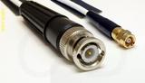 Coaxial Cable, BNC to SMC (Subvis), RG188, 1 foot, 50 ohm