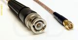 Coaxial Cable, BNC to SMC (Subvis), RG316, 1 foot, 50 ohm