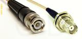 Coaxial Cable, BNC to TNC bulkhead mount female, RG316, 1 foot, 50 ohm