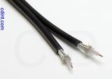 Bulk Coaxial Cable, RG174 dual, 10 foot, 50 ohm