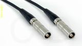 Coaxial Cable, L00 (Lemo 00 compatible) female to L00 (Lemo 00 compatible) female, RG174, 1 foot, 50 ohm