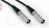 Coaxial Cable, L00 (Lemo 00 compatible) female to L00 (Lemo 00 compatible) female, RG174 flexible (TPR jacket), 12 foot, 50 ohm