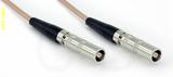 Coaxial Cable, L00 (Lemo 00 compatible) female to L00 (Lemo 00 compatible) female, RG316, 1 foot, 50 ohm